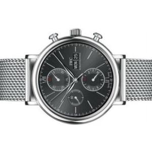 IWC Portfino Chronograph ポートフィノ クロノグラフ ブラックダイアル ブレ...