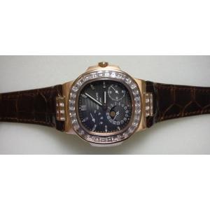 PATEK PHILIPPE パテック・フィリップ ノーチラスRG ムーンフェイズ ブラックアリゲーターレザー　5724R-001｜suisho