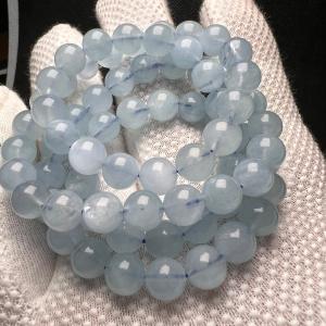 ハイグレード 7A アクアマリン 5.5mm-5.8mm 連売り 54cm 3本巻き