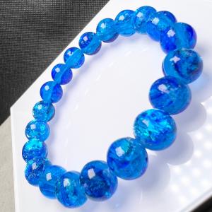コウリブルー 蓄光 ホタルガラス 10mm±0.5mm ブレスレッド とんぼ
