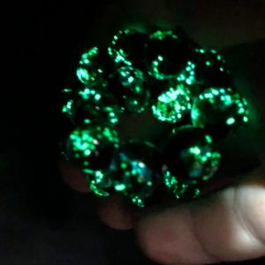 蓄光 ホタルガラス 8mm 10個セット ラベ...の詳細画像3