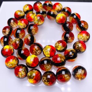 ホタルガラス 10mm 連売り 40cm 40粒 とんぼガラス とんぼ玉 沖縄人気