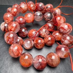 マニカラン水晶 ブレスレット ヒマラヤ産 12mm玉 濃色 ピンク 浄化