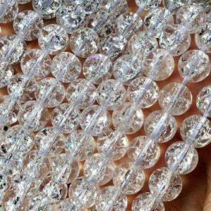 虹入り クラック 水晶 8mm 連売り 40c...の詳細画像4