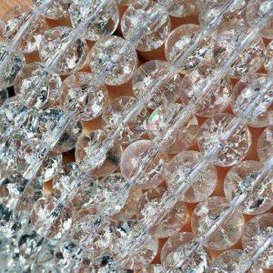 虹入り クラック 水晶 8mm 連売り 40c...の詳細画像2