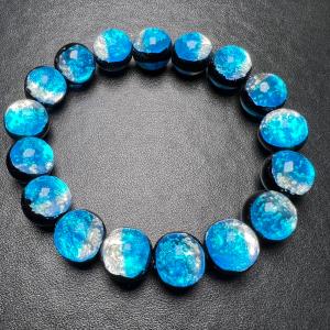 本水晶彫刻玉 陰陽 「約14mm」 1粒売り 天然石 パワーストーン