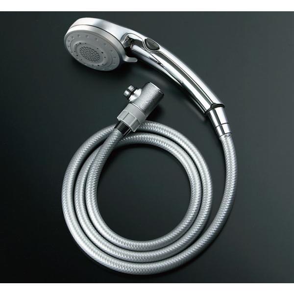 リクシル エコフルスイッチ多機能シャワー（止水機能・ミスト・マッサージ・スプレー切替）メタル調シルバ...