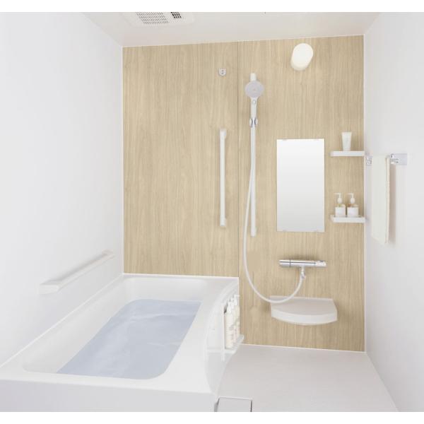 浴室換気乾燥暖房機付ユニットバ スルーム　高齢者対応の手すり付 ・低段差ドア・浴槽低またぎ