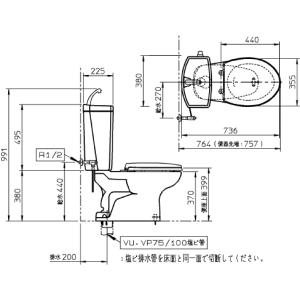 TOTO 便器セット CS370+SH371B...の詳細画像1