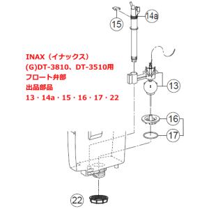 INAX　イナックス　(G)DT-3810・DT-3510用フロート弁部｜suisuimart