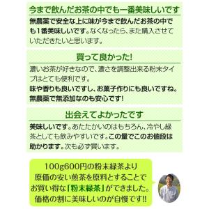 粉末煎茶100g×2袋(同梱不可) 無農薬栽培...の詳細画像3