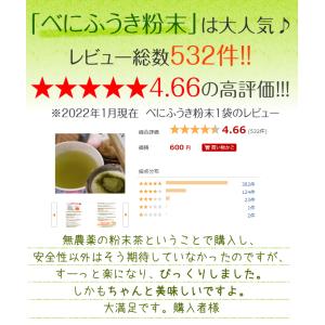 べにふうき茶粉末 50g×4袋セット 無農薬栽...の詳細画像1