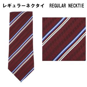 レギュラーネクタイ エンジ ストライプ 31061-516｜suit-depot