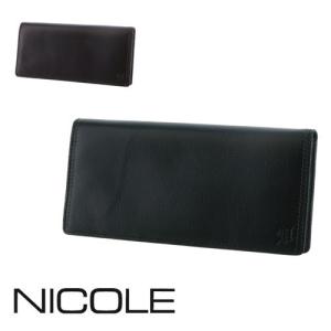 NICOLE（ニコル） 財布 長財布 ラウンドファスナー 薄型 小銭入れあり
