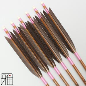 弓道 矢 黒手羽 匠カーボン 80-22 カーボン 6本組 ブラック 黒 8022