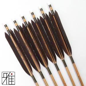弓道 ミズノ カーボン矢 黒手羽 WENEW 76BC|6本組|矧糸:緑系|翠山弓具店 suizan|769306