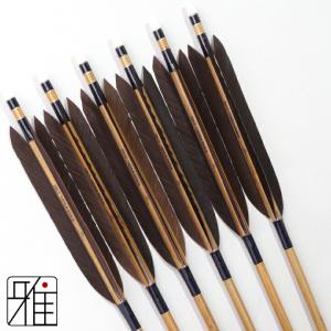 弓道 ミズノ カーボン矢 黒手羽 WENEW 80BC|6本組|矧糸:青系|翠山弓具店 suizan|809406