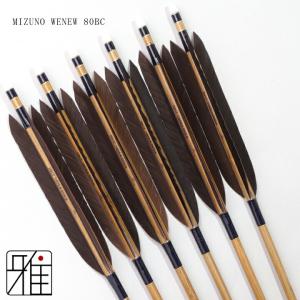 弓道 ミズノ カーボン矢 黒手羽 WENEW ...の詳細画像1