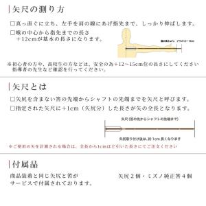 弓道 ミズノ カーボン矢 黒手羽 WENEW ...の詳細画像3