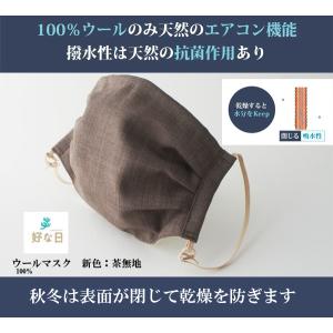 10色から選べる乾燥を防ぐ”ウール100％マスク1枚＋カット入り・マスクinフィルター30枚　裏ポケット付き＆調整ゴム＆ノーズワイヤー　2重マスク