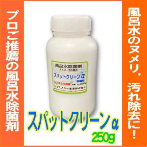 ふろ水除菌 レジオネラ対策 スパットクリーンα 250g 水アカ ヌメリ除去 弱酸性 ケミスター産業｜sukkiri-kirei