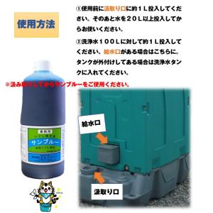 仮設トイレ消臭剤 殺虫 サンブルー 1L ウジ...の詳細画像1