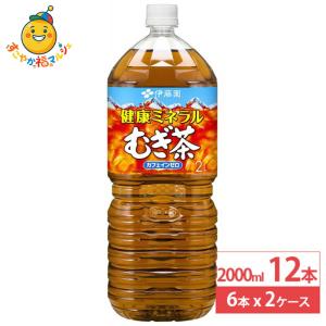 伊藤園 健康ミネラルむぎ茶 2L ペットボトル 2000ml 6本×2ケース (12本) 麦茶 お茶 ミネラル ノンカフェイン 保存料不使用 無着色 無香料