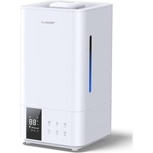 超音波加湿器 加熱式 UV除菌 次亜塩素酸水対応 知能恒湿 ウイルス対策 卓上 リモーン操作 上から給水 おしゃれ