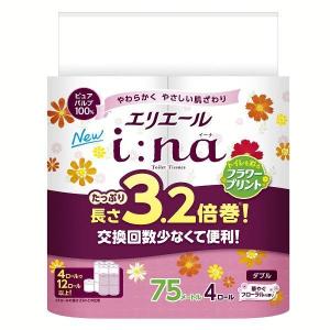 エリエール トイレットティシュー 3.2倍巻 プリント75mダブル4ロール 142777 エリエール 新生活