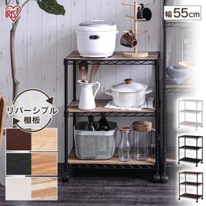 ラック スチールラック 収納 キッチン リビング おしゃれ メタルラック ウッドボード付き カラーメタルラック Cmm b アイリスオーヤマ M すくすくスマイル 通販 Yahoo ショッピング