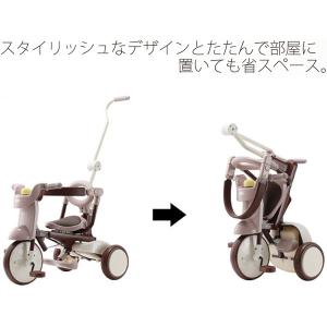 三輪車 1歳 2歳 3歳 手押し棒付き 折りた...の詳細画像2