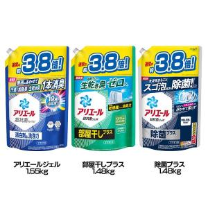 洗濯洗剤 詰替え 液体洗剤 アリエールジェル つめかえ用 ウルトラジャンボサイズ 1.48kg/1.55kg P&amp;G (D)｜sukusuku