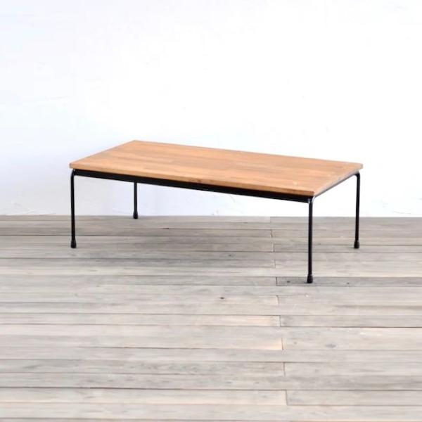 ラウンドバーテーブル  サイズオーダー可 インテリア アイアン ウッド センターテーブル ローテーブ...