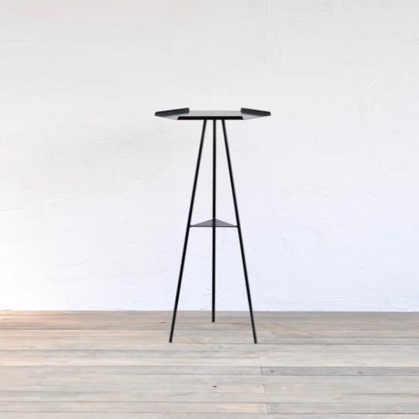 トライポッドテーブル スチールトップ ハイ High サイズオーダー可 インテリア ミニテーブル 飾...