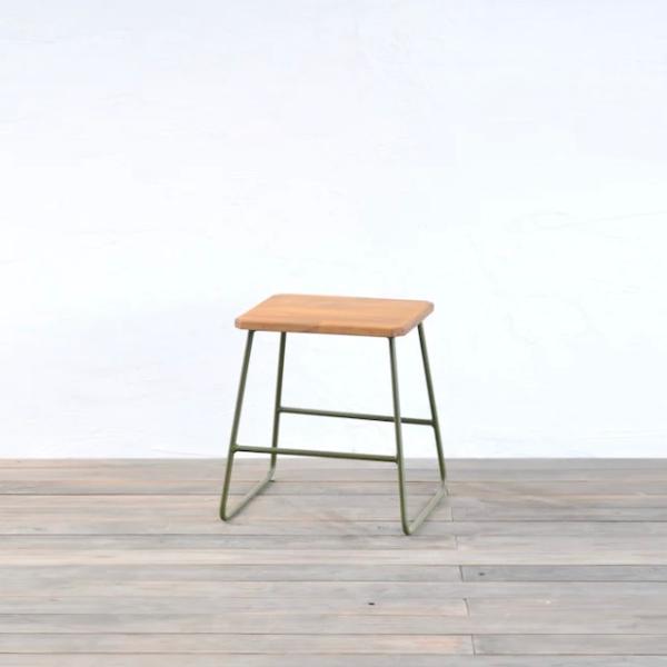 【18,800円〜】トラぺゾイドスツール ロウ Low アイアン ウッド スツール チェア いす イ...