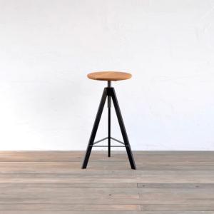 【26,800円〜】トライポッド スツール ハイ High | SULK サイズオーダー アイアン ウッド 無垢 いす イス 椅子 腰掛け サブチェア 店舗 什器 日本製 送料無料