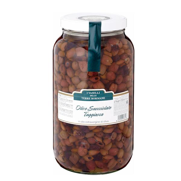 テッレ・ボルマーネ　種抜きブラックオリーブ　タッジャスカ　2.75kg(013101101)