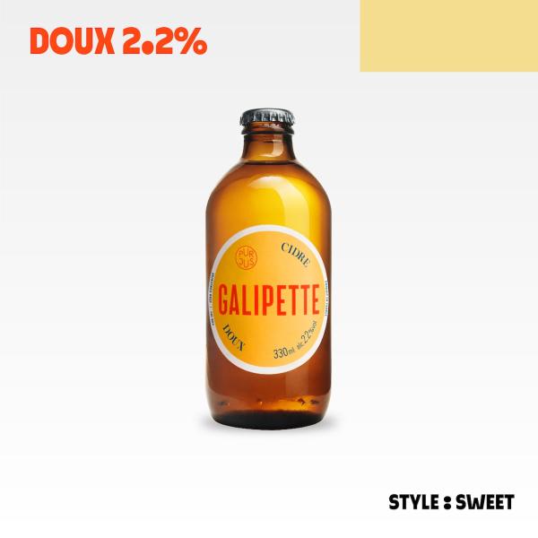 【フランス産シードル】Galipette Doux 　Alc2.2％　ｘ　6本セット（DOUX-6)