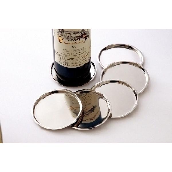 【ワイングッズ】ステンレス・ワインコースター6枚セット（G02454)