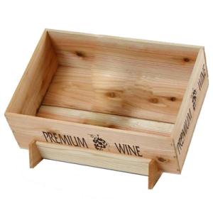 【ワイン陳列用木箱】最大収納本数:6本x2段+台座セットx4個セット (G02633-4)