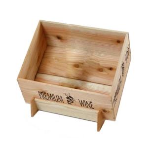 【ワイン陳列用木箱】最大5本x2段の10本入る木箱（2箱で860mm）x 4セット(G02635-4...