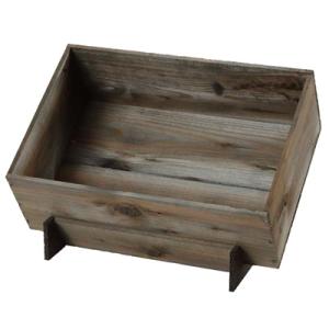 【ワイン陳列用木箱ブラウン】最大収納本数:6本x2段+台座セットx4個セット (G02637-4)