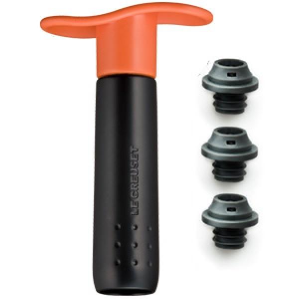 【LeCreuset】ル・クルーゼ ワインポンプ オレンジ ワインストッパー３個付(G03526)