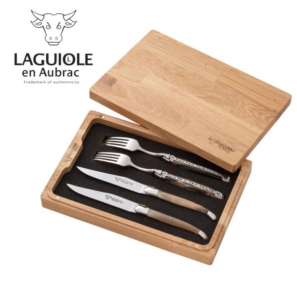 【カトラリー】ラギオール・オブラック（ホーン）ナイフ＆フォーク（G05124）