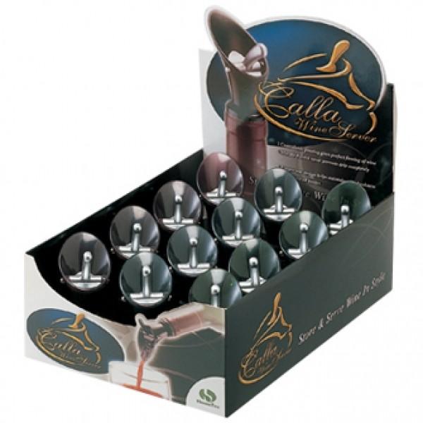 【ファンヴィーノ】カラーワインストッパー＆ポアラー12個セット（G08300)★10%オフ★