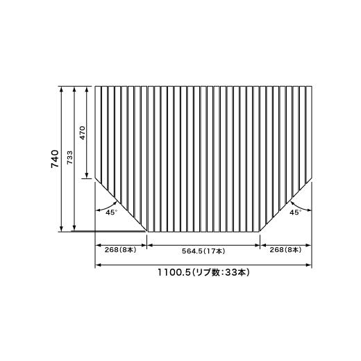 パナソニック 風呂フタ 巻きフタ（デッキ水栓あり）：１１５０用 サイズ 1100×740 変形型【法...