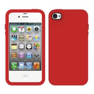 スマホケース カバー iPhone4 4s Bluevision レッド 赤 専用シャッターボタン 保護フィルム 覗き見防止 気泡除去カード Shutter Berry Red