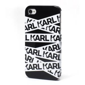 スマホケース カバー iPhone 4s 4 CG Mobile Karl Lagerfeld Ribbon Collection ブラック 黒 ジャケット ポリカーボネート Hard Black