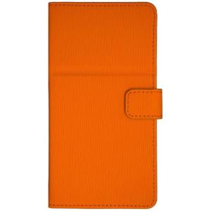 ミライセル マルチサイズ 手帳型 ケース エピ柄オレンジ 粘着固定式採用  約75x150mm以下の...