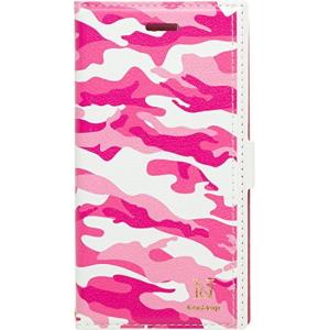Natural design　iPhoneSE第2世代（4.7インチ）iPhone8/7/6s/6兼用手帳型ケース カラフルカモ ピンク PINK iP7-MS07